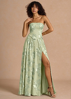 Isaura Light Green Maxi Dress image4