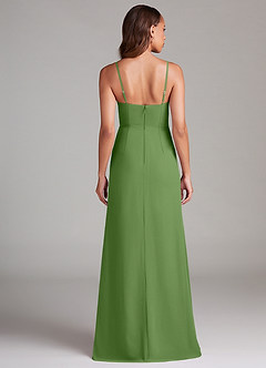 Azazie Maci Bridesmaid Dresses Basil Sheath Pleated Chiffon Dress image7