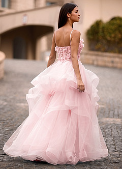 Dreama Rose Pâle Robe de bal corset en dentelle à volants image11