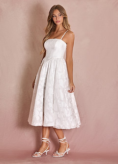 Nora White Midi Dress image3
