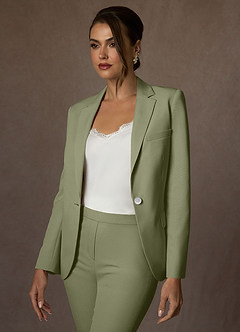 front Kennedy Pistacchio Blazer elasticizzato strutturato