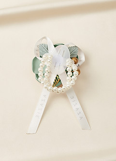 front Matching Color Matte Satin Wrist Corsage