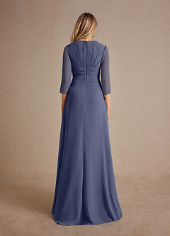 Azazie Mayfield Vestidos para mãe da noiva Vestir Tormentoso de Chiffon de Linha A com Plissado image3