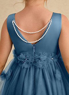 Azazie Lux Flower Girl Dresses Bermuda A-Line Beaded Tulle Dress image6