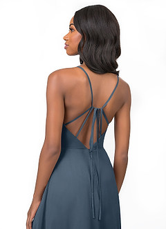 Azazie Everleigh Bridesmaid Dresses Neptune A-Line Sweetheart Pleated Chiffon Dress image4