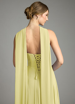 Azazie Ayla Abiti da Damigella Abito A-Line in Chiffon Scollo a Cuore Sorbetto Al Limone image10