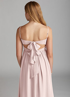 Azazie Zeya Junior Blushing Pink A-Line Chiffon Dress image2