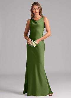 Azazie Allettie Bridesmaid Dresses Juniper Mermaid Stretch Satin Dress image3