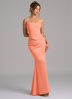 Azazie Sorrel Suknie dla druhen Syrena Gorset Szyfon Do ziemi Sukienka image7