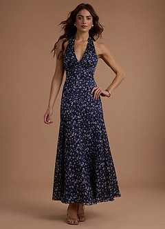 Dena Floral Gingham Maxi Dress image1