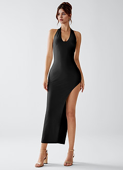 Lorna Black Stretch Knit Dress image3