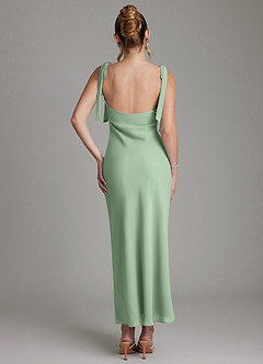 Azazie Luddie Bridesmaid Dresses Matcha Mermaid Bow Chiffon Dress image6