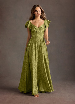 Vestido Verde Militar Armada Largo Leilani image3