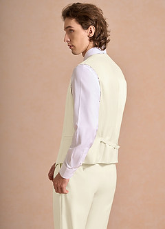 front James Ivory Structured Stretch Suit Vest