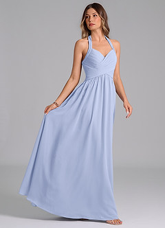 Azazie Darlyn Bridesmaid Dresses Ice A-Line Sweetheart Neckline Chiffon Dress image6