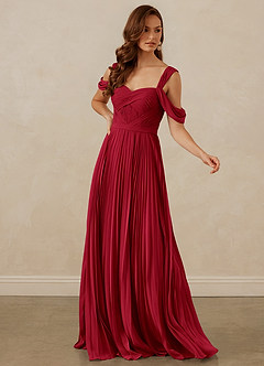 Christian Siriano Bridal for Azazie 1013 Bridesmaid Dresses Scarlet A-Line Off the Shoulder Chiffon Dress image7
