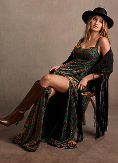 Helena Teal Multi Maxi Dress image7