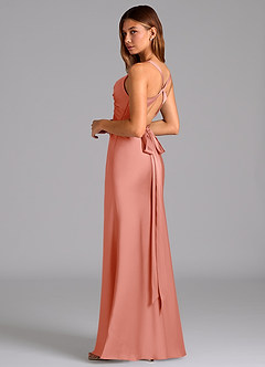 Azazie Hati Brudtärnklänningar Klä av Sjöjungfru i Stretch Satin Korall image6