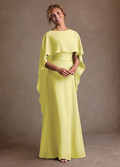 Azazie Marilla Abiti per la Madre della Sposa Abito A-Line in Chiffon Plissettato Sorbetto Al Limone image6