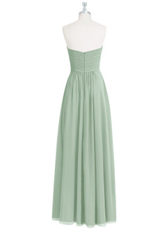 Azazie Yazmin Bridesmaid Dresses Agave A-Line Sweetheart Neckline Chiffon Convertible Dress image9