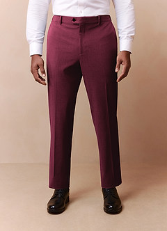 front James Burgundy Structured Stretch Dress Pants
