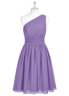Azazie Katrina Jurken voor bruidsmeisjes Jurk van Chiffon met A-Lijn One-Shoulder Tahiti image6