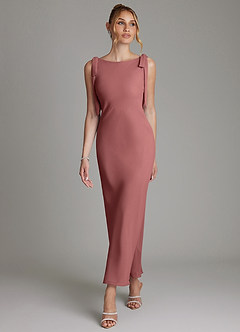 Azazie Luddie Abiti da Damigella Abito Sirena in Chiffon Fiocco Ametista image4