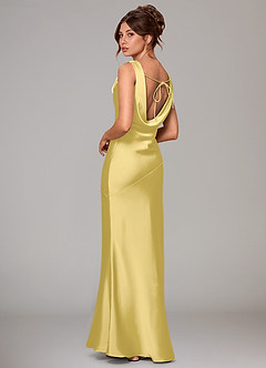 Azazie Rylina Robes de demoiselle d'honneur Robe Sirène en Satin extensible Canari image5