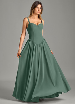 Azazie Evadina Suknie dla druhen Linia A Gorset Szyfon Do ziemi Sukienka image3