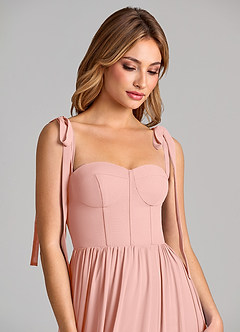 Azazie Anastacia Abiti da Damigella Abito A-Line in Chiffon Scollo a Cuore Rosetta image7