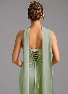 Azazie Sorrel Bridesmaid Dresses Dusty Sage Mermaid Corset Velvet Convertible Dress image6
