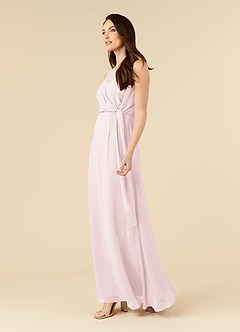 Azazie Marchioness 신부의 어머니 드레스 A라인 쉬폰 바닥 길이 드레스 image3
