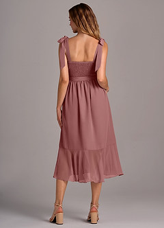 Azazie Deb Bridesmaid Dresses Desert Rose A-Line with Pockets Chiffon Convertible Dress image6