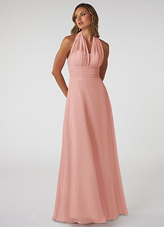 Azazie Fifi Brautjungfernkleider Wandelbar A-Linie Schulterfrei Chiffon Kleid Rosettenrosa image6