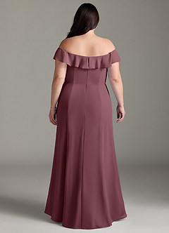Azazie Sophie Bridesmaid Dresses Sangria A-Line Off the Shoulder Chiffon Convertible Dress image7