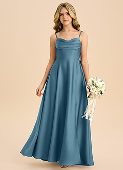 Azazie Bear Junior Bermuda A-Line Sweetheart Neckline Stretch Satin Dress image3