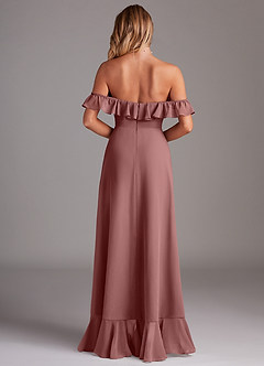 Azazie Lyra Bridesmaid Dresses Desert Rose A-Line Chiffon Convertible Dress image7