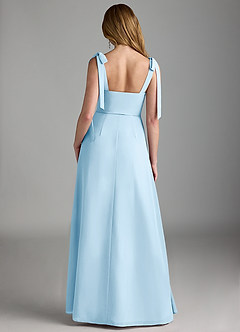 Azazie Lizet Bridesmaid Dresses Sky Blue A-Line Sweetheart Neckline Chiffon Dress image2