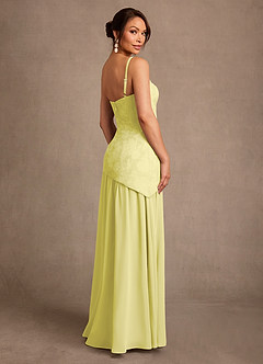 Azazie Flossie Mother of the Bride Dresses Lemon Sorbet A-Line Pleated Chiffon Dress image5