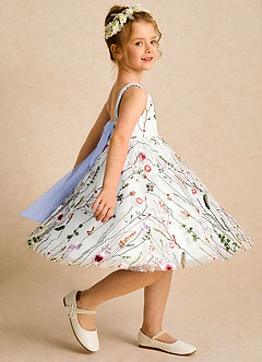 Azazie Peppa Flower Girl Klänningar Klänning A-Line i Tyll Sweetheart halsringning image4