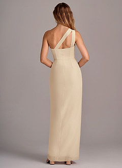 Azazie Tatianna Jurken voor thuis passen Jurk van Chiffon met Kolom One-Shoulder Stoffige Salie image2