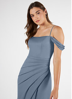 Azazie Kit Bridesmaid Dresses Twilight Mermaid Off the Shoulder Mesh Dress image6