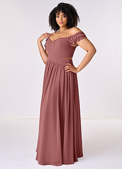 Barbie ♥ Azazie Bridesmaid Dresses Amethyst A-Line Off the Shoulder Chiffon Convertible Dress image10
