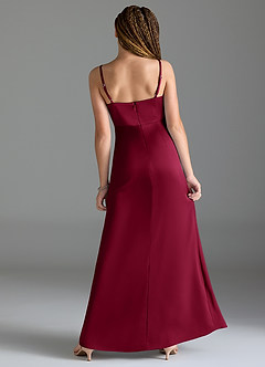 Azazie Maci Junior Klä av Sjöjungfru i Stretch Satin Plisserad image2