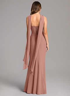 Azazie Sorrel Bridesmaid Dresses Cedar Rose Mermaid Corset Chiffon Dress image5
