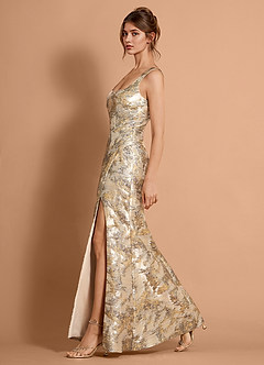 Othelia Argent Doré Robe maxi image5