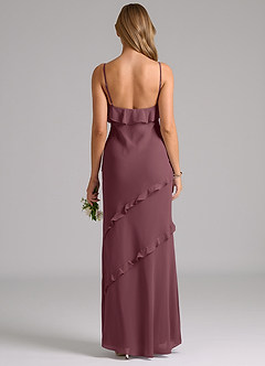 Azazie Nancie Bridesmaid Dresses Sangria Mermaid Ruched Chiffon Dress image2