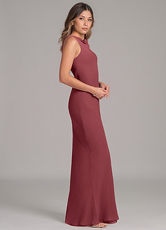 Azazie Allettie Bridesmaid Dresses Merlot Mermaid Chiffon Dress image7
