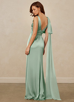 Christian Siriano Bridal for Azazie 1011 Robes de demoiselle d'honneur Robe Sirène en Satin extensible Arc Agave image9