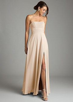 Azazie Tamira Suknie dla druhen Linia A Pofałdowany Szyfon Do ziemi Sukienka image2